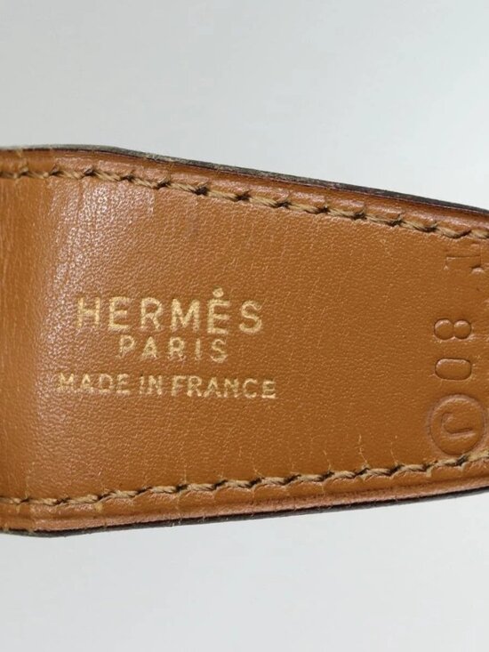 HERMES Constance Belt Leather 35.4"" Dark Brown Auth am5720 - Picture 14 of 15